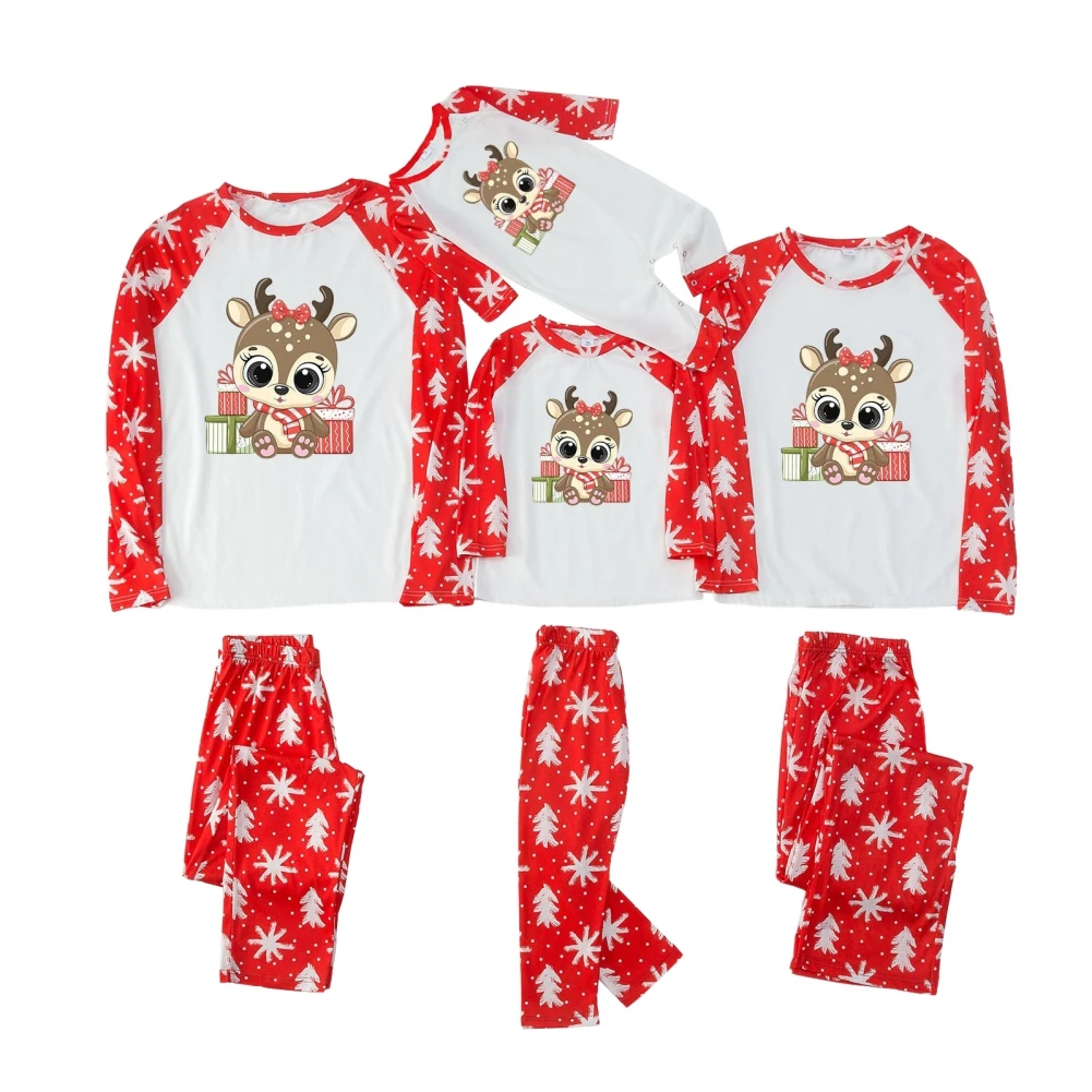

Новогодняя и Рождественская теплая Пижама для семьи, детские комбинезоны, семейные одинаковые наряды 2024, Рождественская Пижама, семейная одежда для детей