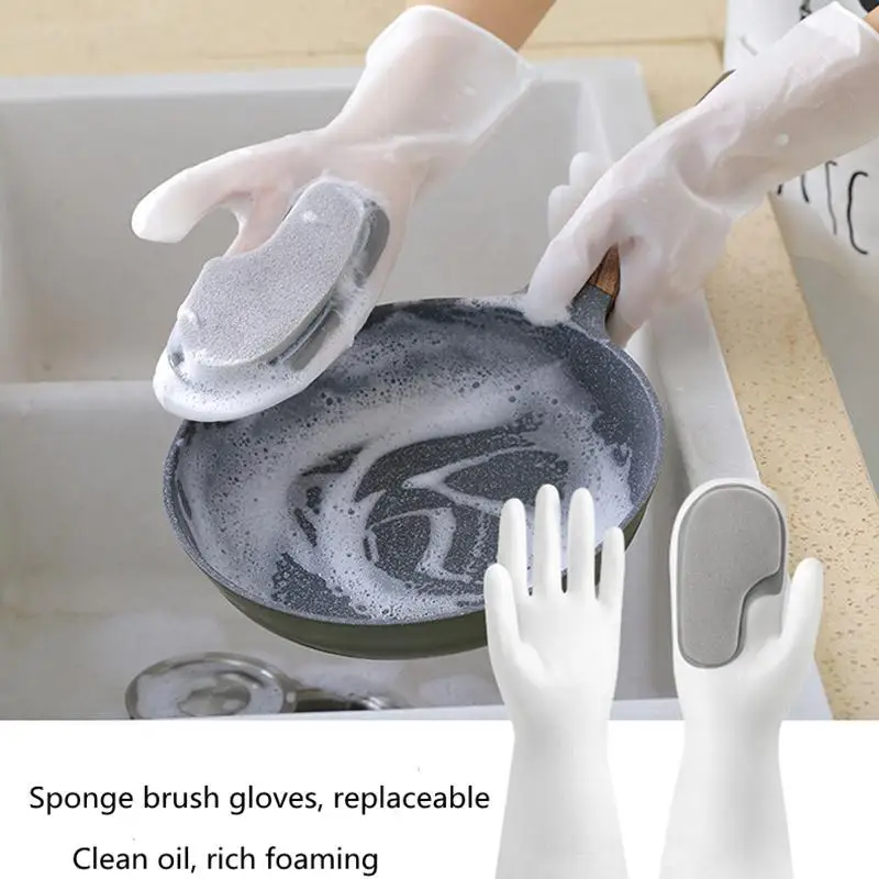 

Silicone Dish Wash Brush Glove Cleaning Tools Useful Things for Home Kitchen Accessories Household Cleaning Utensils Products