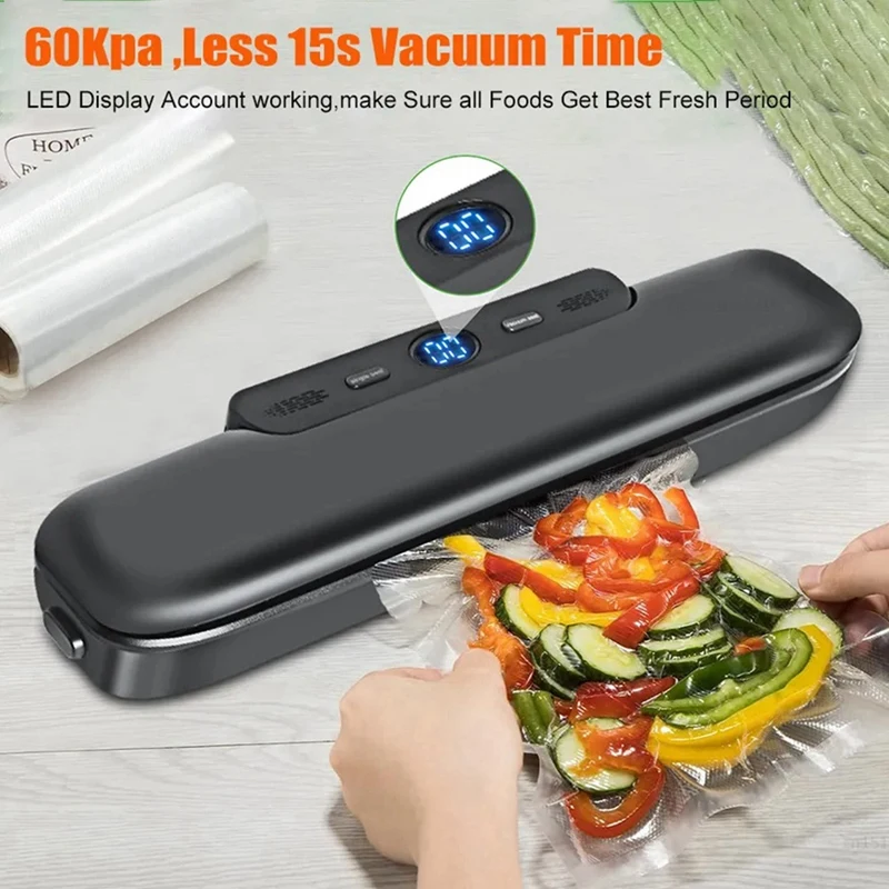 Vacuum Sealer For Food Packaging Machine With Bag Automatic Household Sealing Including EU Plug