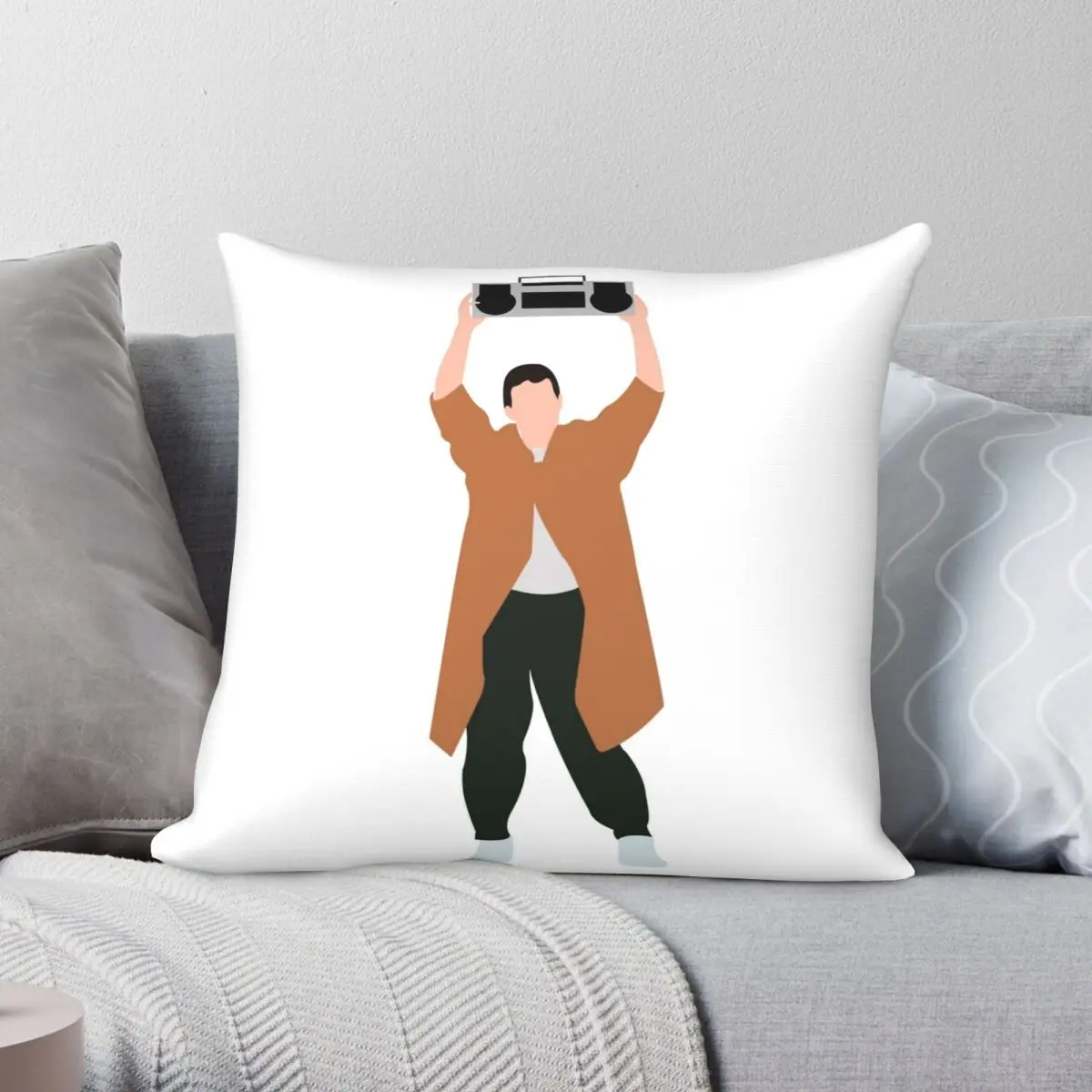 

Квадратная наволочка из полиэстера и льна