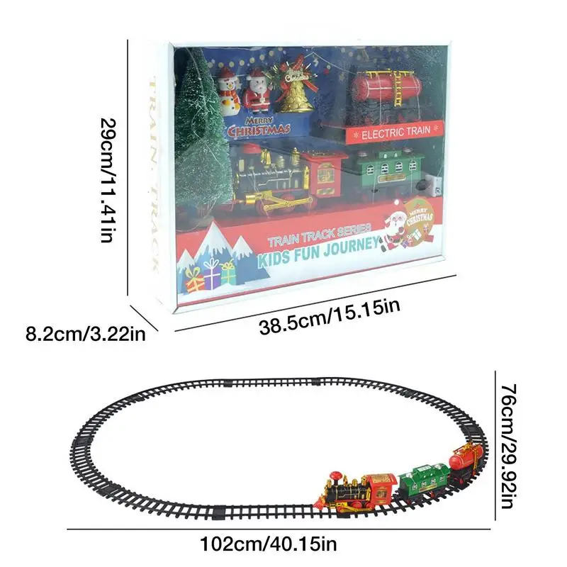 Рождественские игрушки для электрического поезда, мини-поезд с подсветкой и звуковыми тележками и аксессуары, рождественские подарки для детей на день рождения