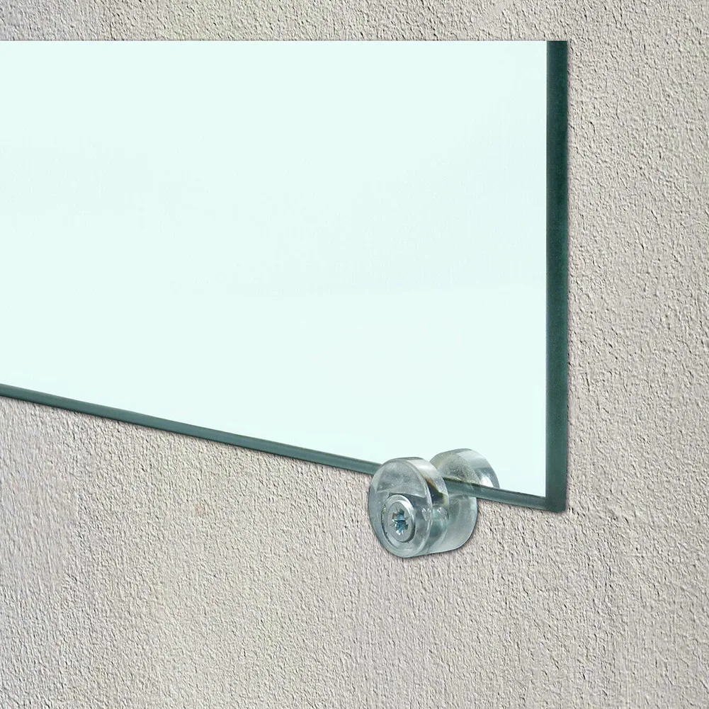 

Fixing Screws Mirror Wall Hanging Fixing Kit Frameless Clips Glass Bracket Mirror Mounting Hanging Wall Clips Brand New
