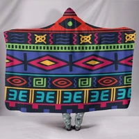 hooded blanket diamond tribal aztec abstract tribal geometric retro chevron rave festival ziz zag folk colorful throw