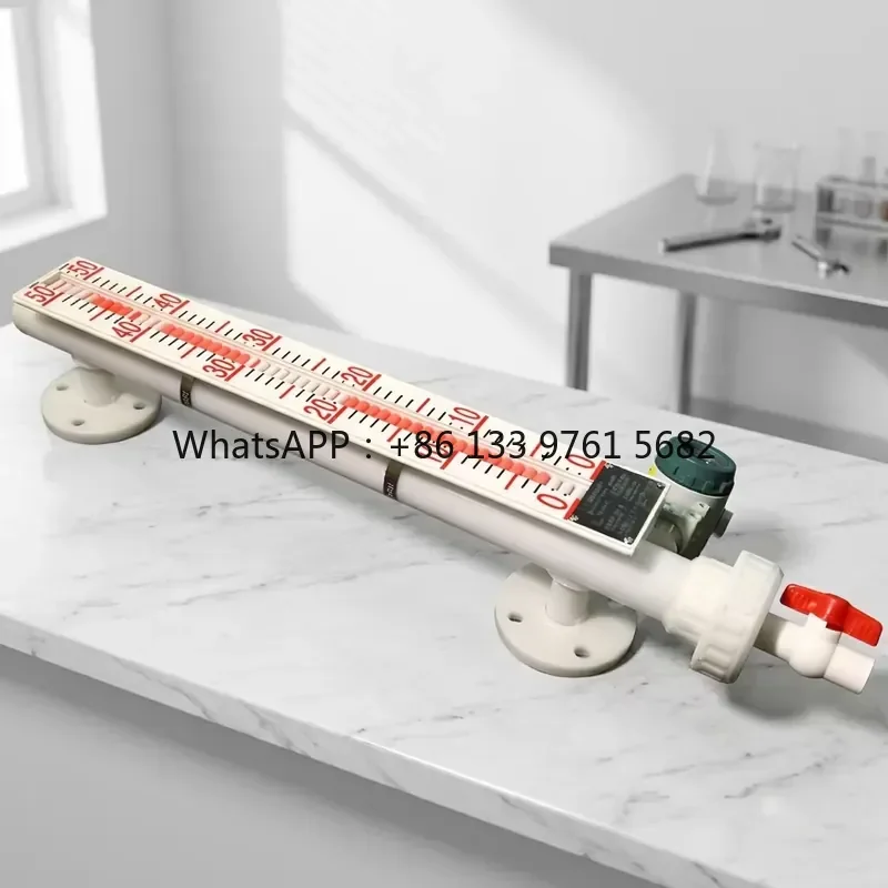 Фото WSQ OEM UHZ-520 Боковой магнитный поплавковый уровнемер PP/PVC для определения высокого/низкого уровня коррозионных жидкостей №2