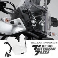 2021 2022 motorcycle grille headlight protector guard lense cover acrylic accessories for yamaha tenere 700 tenere700 xt700z