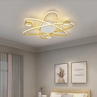 new modern style led chandelier for bedroom living room dining room kitchen ceiling lamp gold simple design remote control light