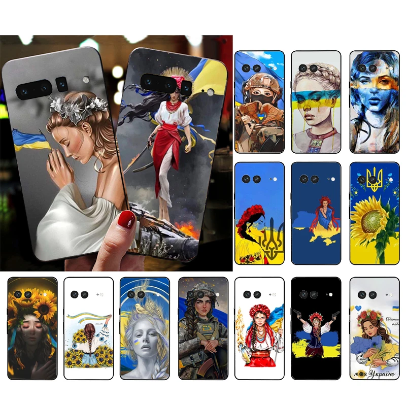 

Ukraine Flag girl Phone Case for Google Pixel 7 Pro 7 6A 6 Pro 5A 4A 3A Pixel 4 XL Pixel 5 6 4 3 XL 3A XL 2 XL