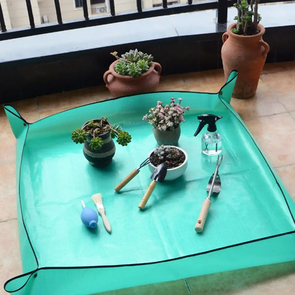 

Useful Plant Repotting Mats Leak Proof PE Met Gardening Mat Anti-dirty Tarp Gardening Mats