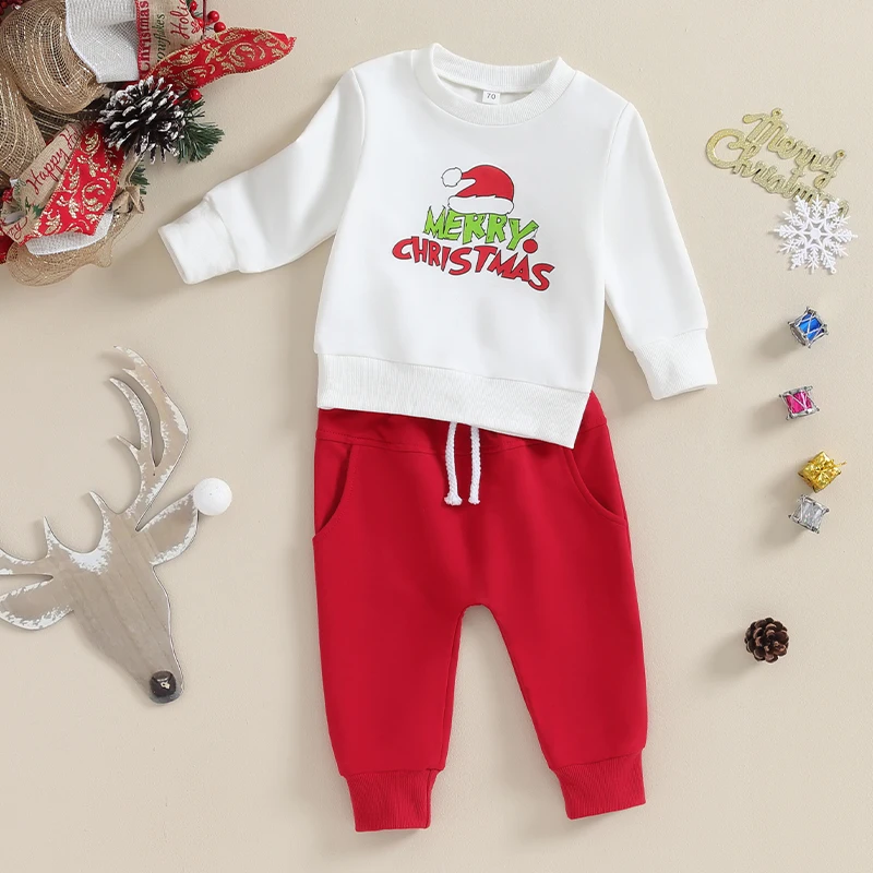 

Toddler Boy Christmas Clothes Set 6 12 18 24 Months 2T 3T Baby Boy‘s Outfits Winter Sweatsuits