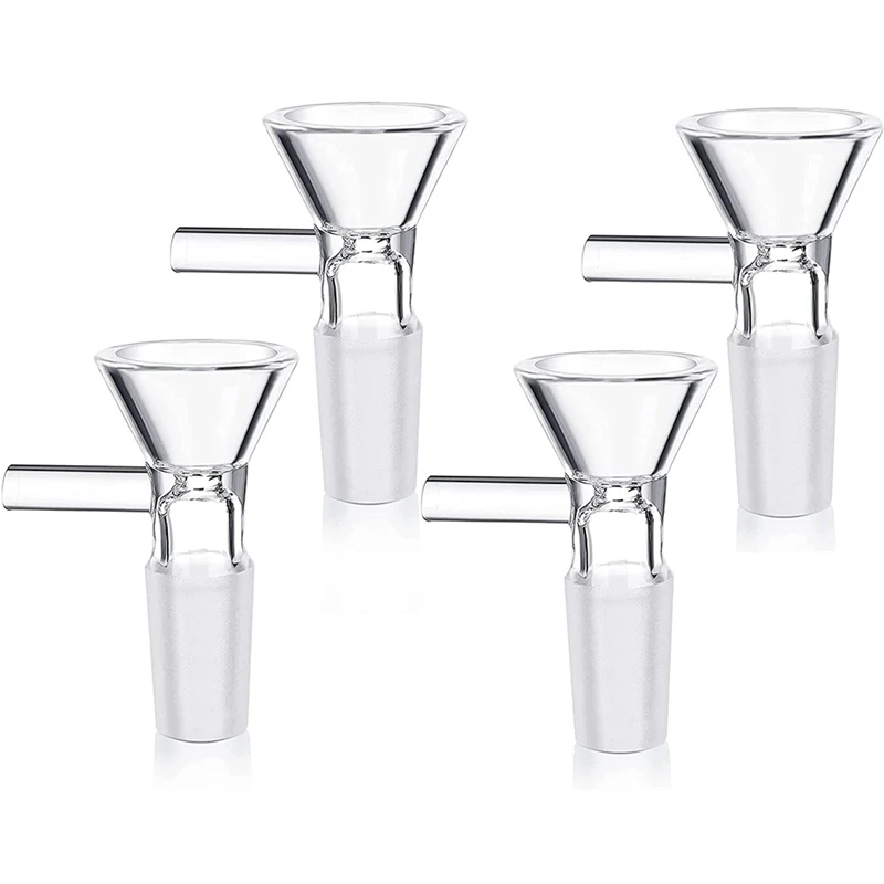 

4 Pieces Bowl - Clear Glass Funnel, Scientific Small Glass Funnel(14 Mm/ 0.56 Inch)