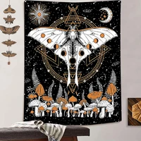 mushroom butterflytapestry psychedelic sun moon phasetapestry large witchcraft bohemian style aesthetics room home decor