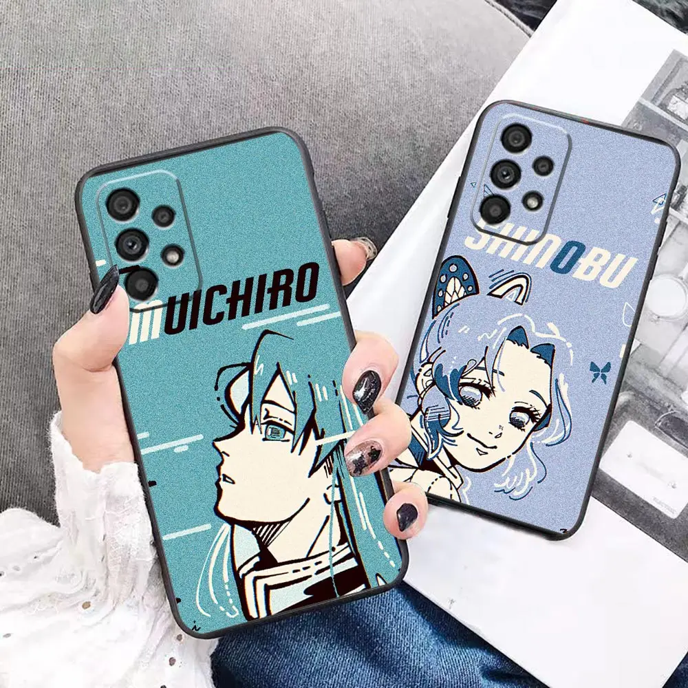 

Case For Samsung A21s A22 A23 A31 A32 A33 A41 A42 A51 A52 A52s A53 A71 A72 4G 5G Capa Case Funda Ghost Blade Anime Hand Painted
