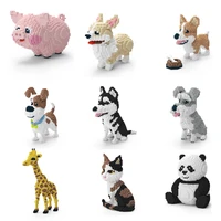 small particle building blocks assembling toys cute animal series building blocks assembling children gifts spot wholesale