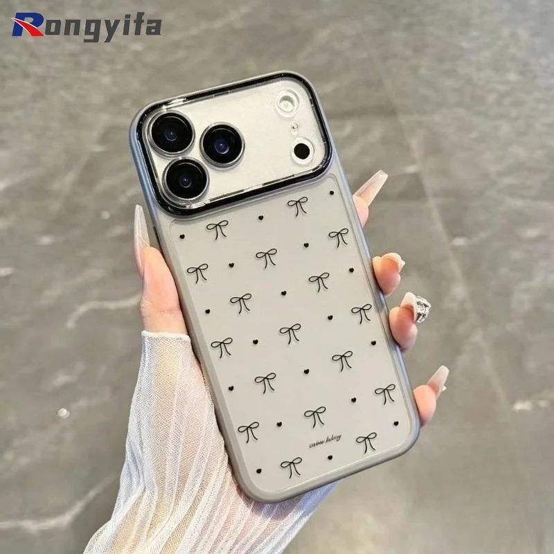 Фото Стильный прозрачный чехол с бантом для Vivo V60 V50 Lite V50E V40E V40 V30 V30E V29E V29 Lite V27 V25 Pro V27E V25E V23E №2