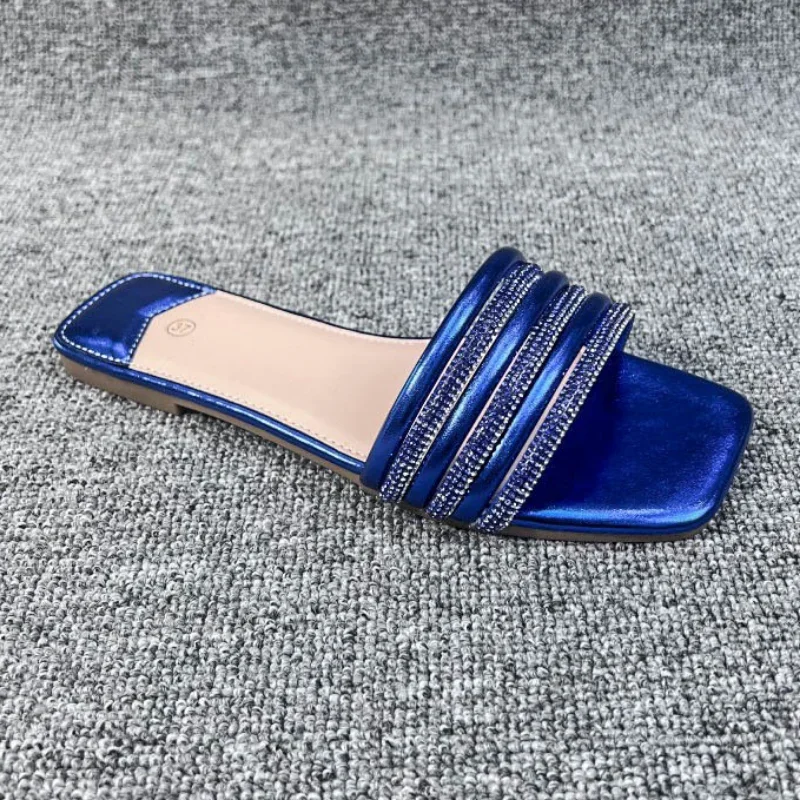 Сандалии женские на плоской подошве пляжная обувь для отдыха роскошные мягкие