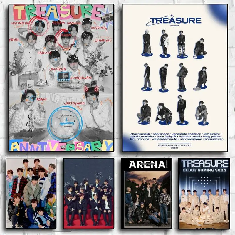

Корейский постер Kpop T-Treasure настенные картины для гостиной осенний Декор