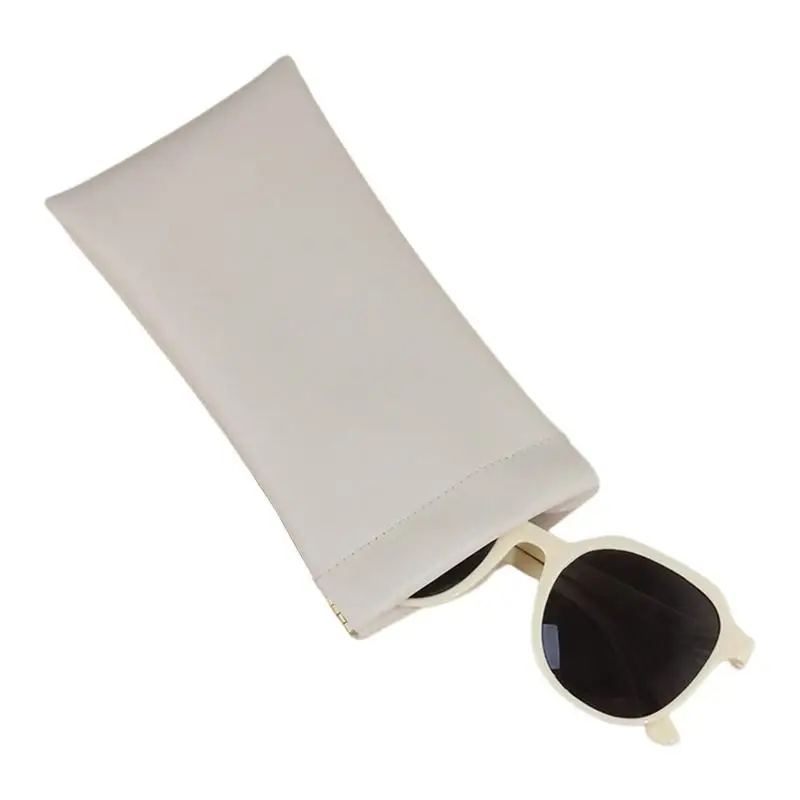

Soft Sunglasses Pouch Sunglasses Sleeve Pouch Protective Bag Cream Texture Close And Open Design Great Anti-Scratching Effect