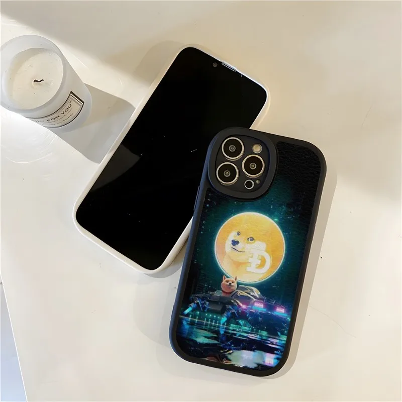 

Чехол Dodgecoin из шкуры ягненка для Apple Iphone 14 Pro Max11 13 12 Mini X Xr Xs 7 8 Puls Se, силиконовая задняя крышка