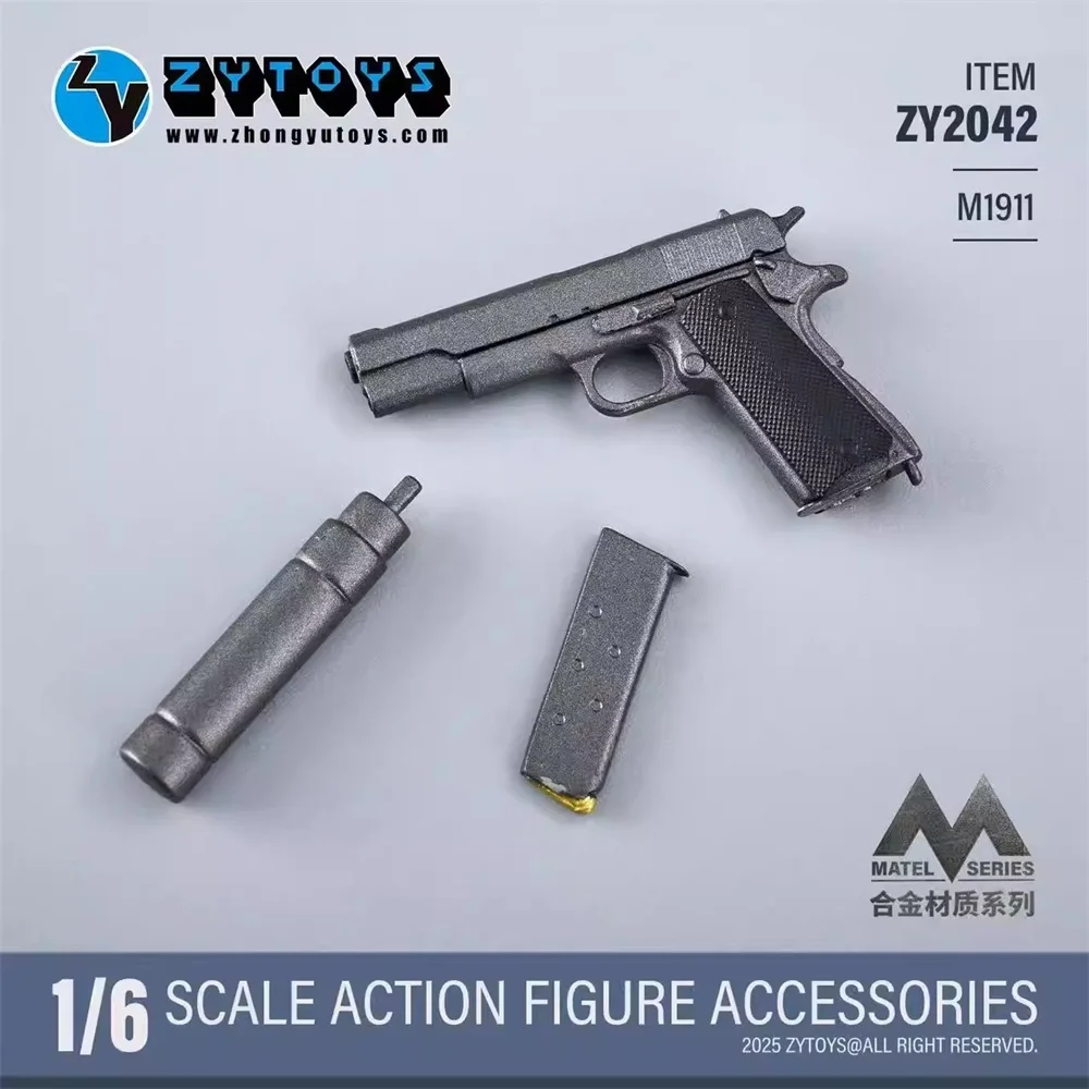 Фото Продаются миниатюрные игрушки ZYTOYS 1/6 ZY2041 ZY2042 ZY2043: дополнительное оружие M9 M1911 (не настоящие), для 12-дюймовых фигурок, элементы для сцен, DIY-наборы. №1