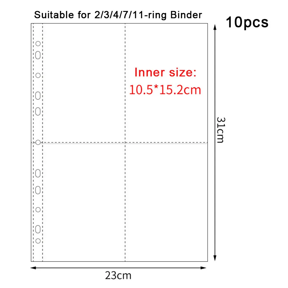 

Прозрачный фотоальбом A4 10 листов 4/11 отверстий