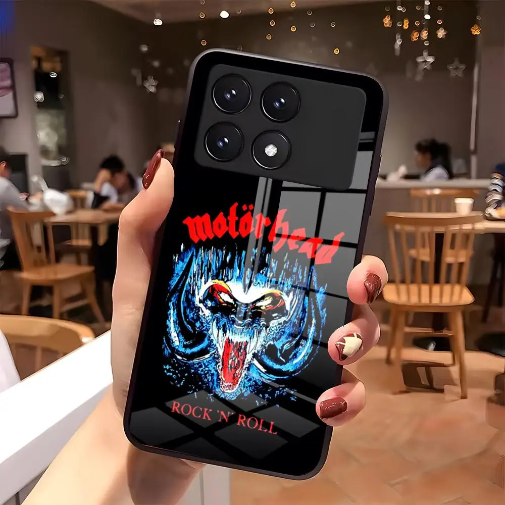 Фото Металлический чехол для телефона M-Motrhead для Xiaomi 17 15 14 13 T Pro Ultra Redmi 15 14 Pro Plus 4G 5G A7, стеклянная крышка №2