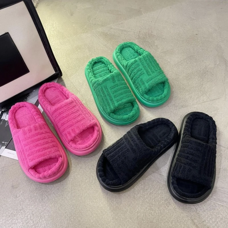 

Women Sandals Solid Color Open Toe Non-slip Outdoor All-Match Casual Large Size Platform Slippers Sandalias De Verano Para Mujer