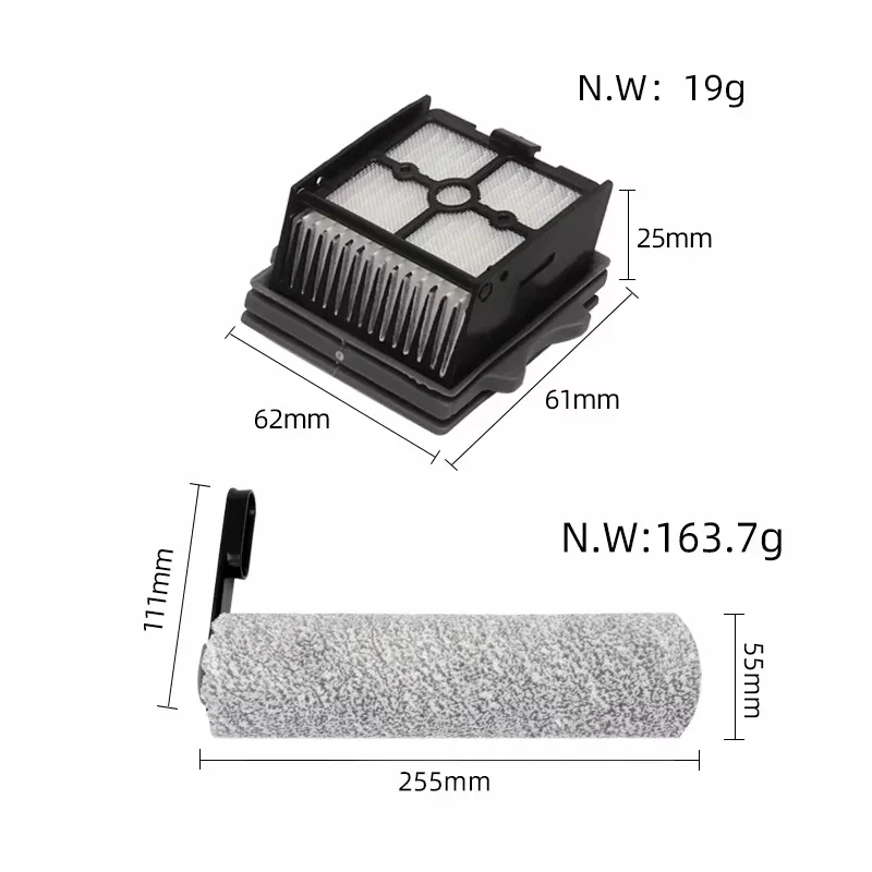 Фото Запчасти для пылесоса Tineco Floor One Switch S6 Stretch для влажной и сухой уборки: расходные материалы, роликовая щетка, HEPA-фильтр, аксессуары №2