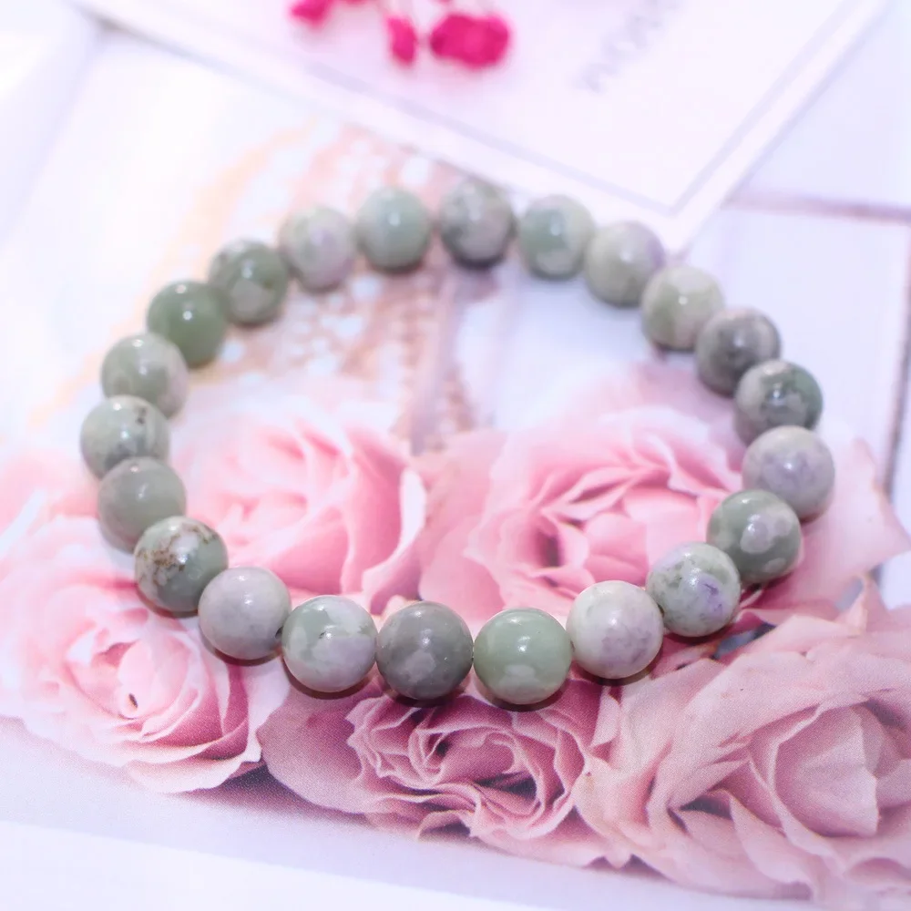 Модный простой браслет с одним кольцом 수tı 8 мм эластичные бусины из веревки