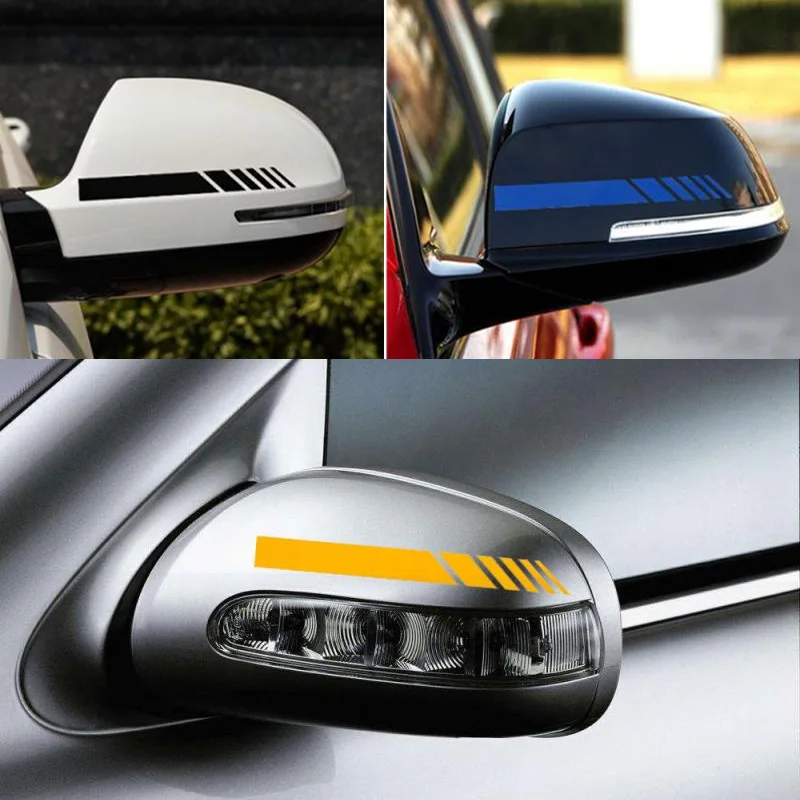 2Pcs Car Waterproof Racing Sticker Rear View Mirror Decor Decal For Mitsubishi ASX Lancer x 10 Outlander 3 Tesla model Y S X | Автомобили