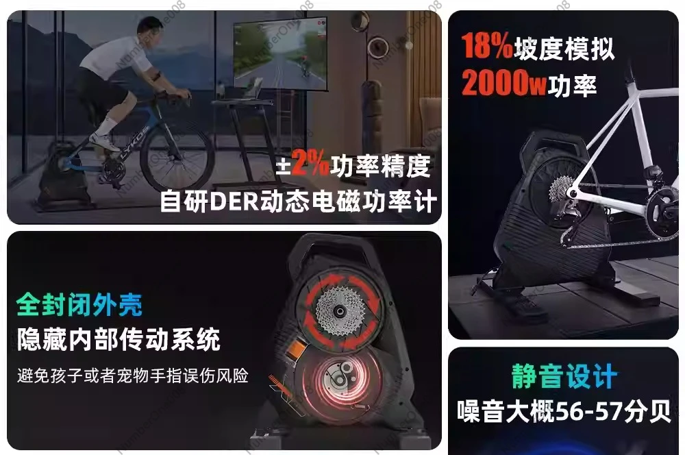 Фото Велотренажер ThinkRider X2 MAX Smart Bike Trainer с прямым приводом, совместимый с ANT+ BLE и Zwift, с аксессуарами №3