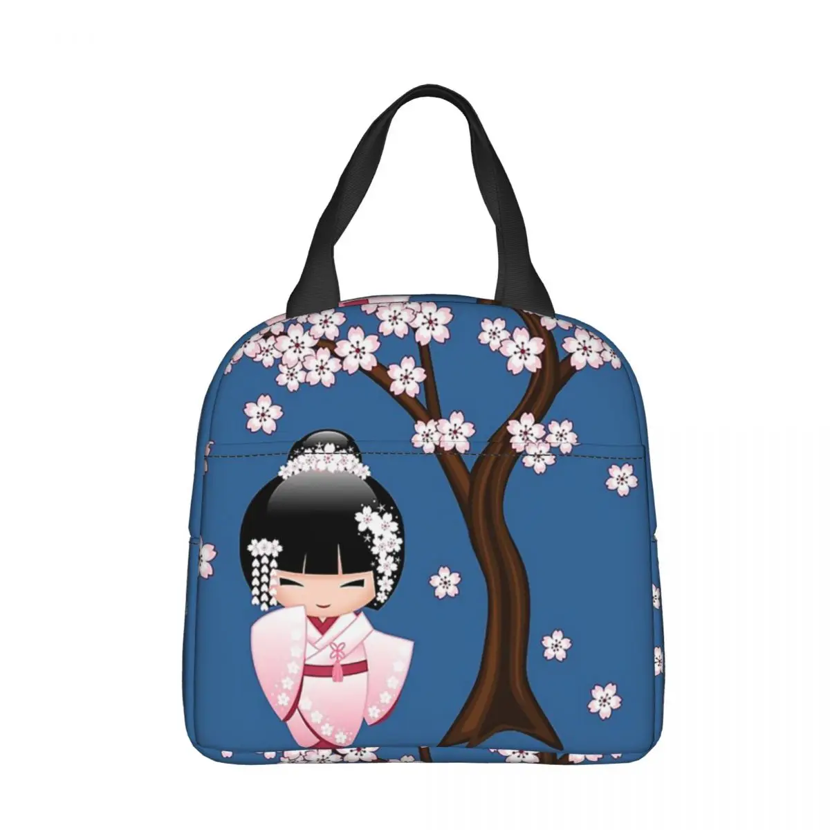 

Японская кукла Kokeshi для невесты, Изолированные сумки для обеда, контейнер для еды, сумка-холодильник, тоут, коробка для обеда, сумки для хранения еды для колледжа и пикника