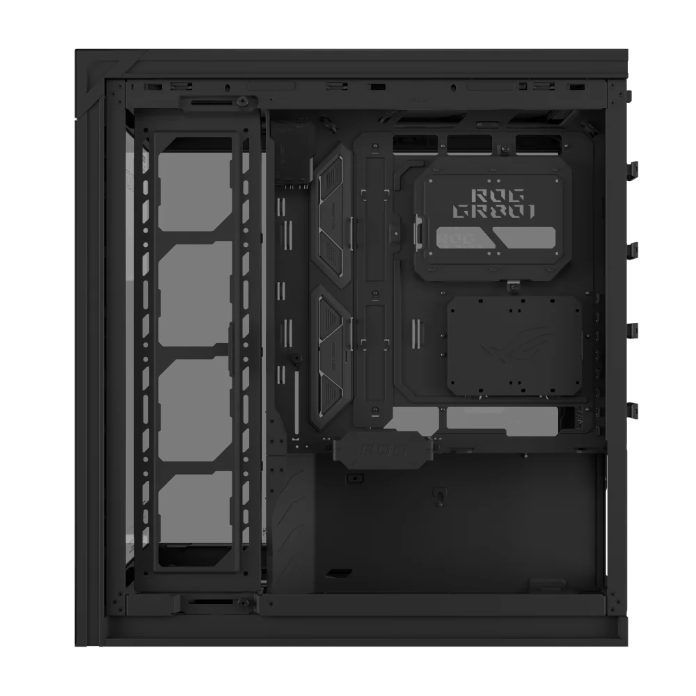 Фото Новый корпус ROG Cronox GR801 EATX Full Tower с панорамным обзором, 9,2-дюймовым ЖК-экраном и изогнутым закаленным стеклом для ПК (модель 2026 года) №4
