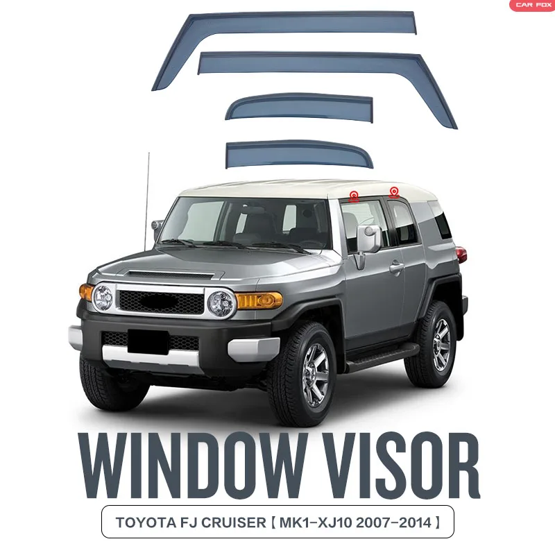 

Для TOYOTA FJ CRUISER MK1-XJ10 2007-2014 пластиковый козырек для окна вентиляционные оттенки Защита от солнца дождя для TOYOTA FJ CRUISER