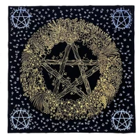 tarot tablecloth velvet nature flower divination altar cloth board game fortune astrology pentagram oracle card pad 60x60cm