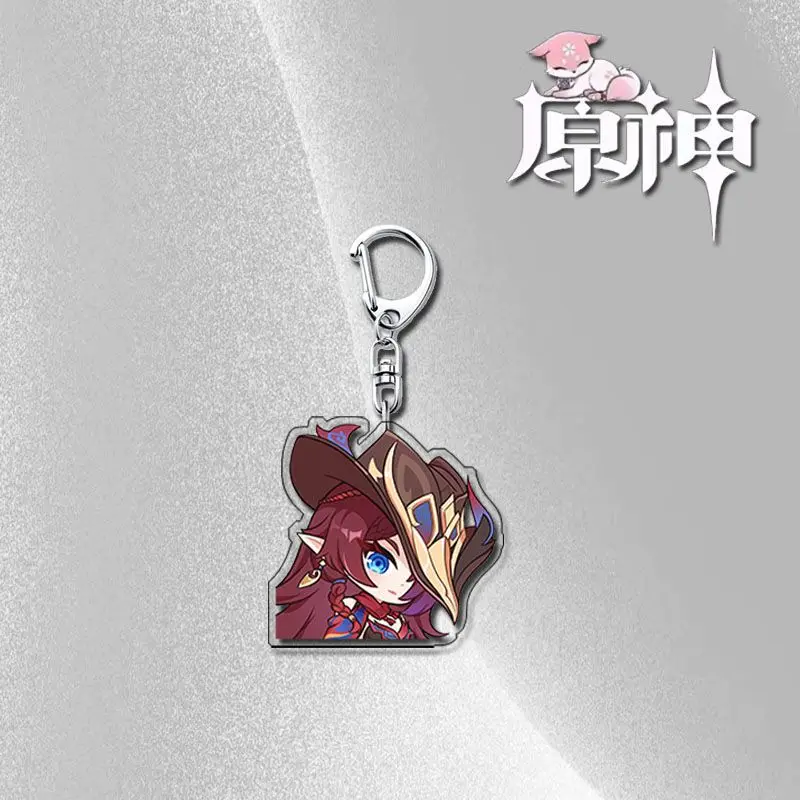Genshin Impact Chasca Ororon акриловый кулон аниме брелок акриловые брелки металлический