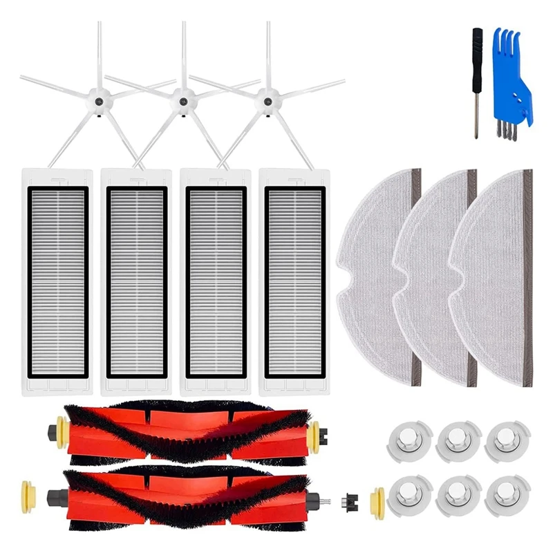 

1 компл., основная и боковая щетки, фильтры НЕРА Для Roborock S5, S5, Max, S6, S50 Запчасти для робота-пылесоса