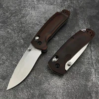 new outdoor tactical folding knife benchmade 15031 wooden handle 8c13mov blade camping survival self defense edc pocket edc