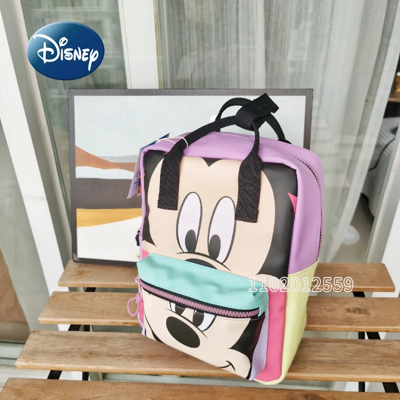 Disney Mickey's Original New Children's Backpack Luxury Brand Men's and Girls' Backpack High-quality Cartoon Fashion Schoolbag