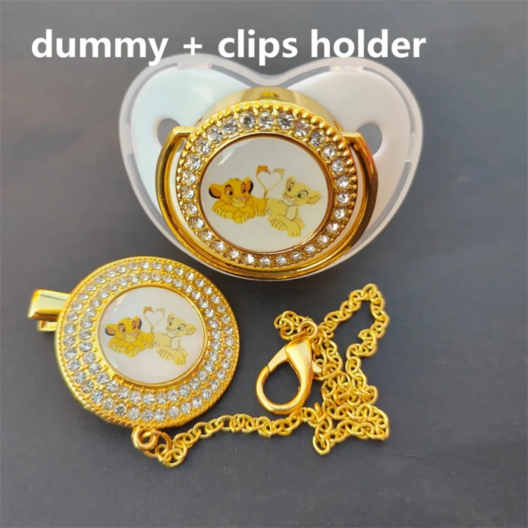 [Зажим для детской соски] 2024Lion King Bling искусственный зажим соски детский