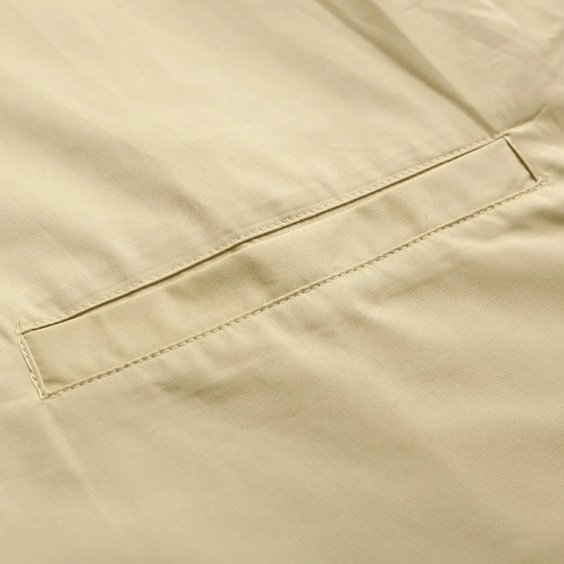 Men Shirt Summer Solid Color Loose Cardigan Shirt Streetwear Men's Turn-down Collar Short Sleeve Single-Breasted Pocket Shirt