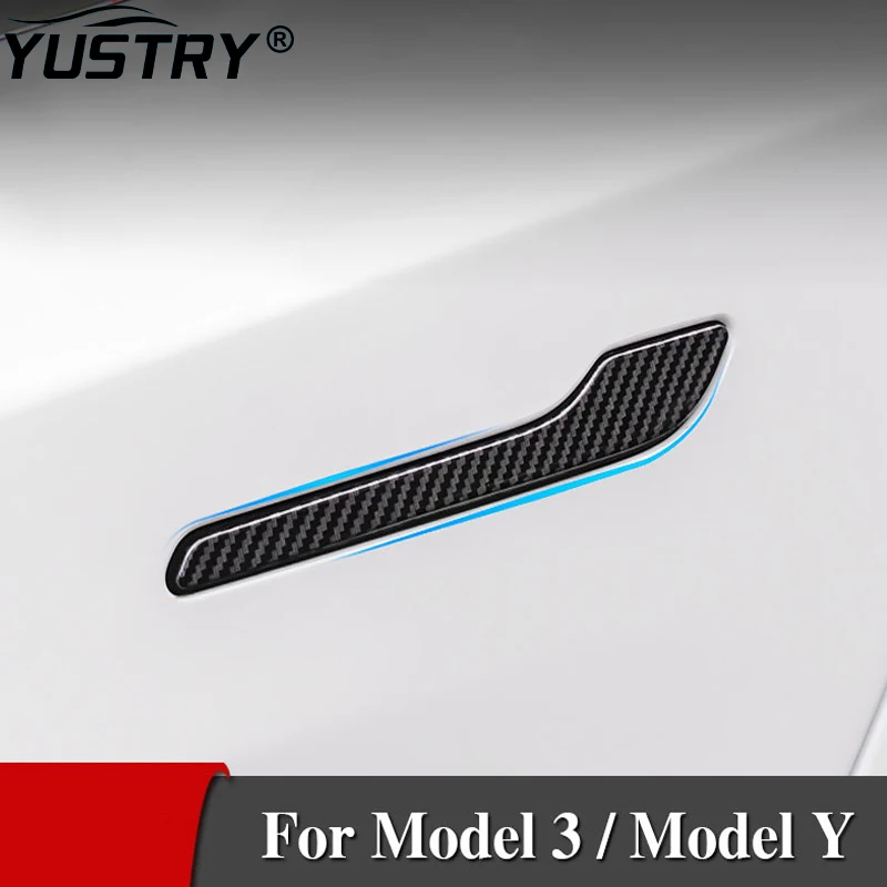 

4pcs Car Door Handle Stickers ABS Hander Sticker Decoration Modification For Tesla MODEL3 MODEL 3 S X Y Auto Accessories Sticker