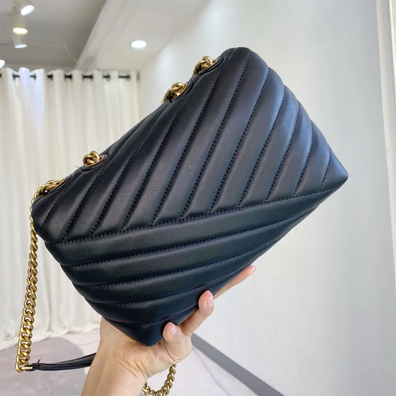 2023 Classic Soft Leather Women's Bag Chain Hand Grab Bag High Quality One Shoulder Crossbody Bag Casual Crossbody Bag Purse