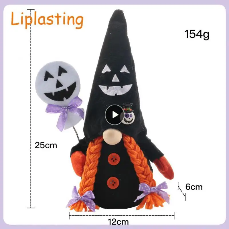 

Dwarf Dolls Pvc Funny Halloween Hanging Ornament Handmade Elf Halloween Decoration Plush Toy Home Decor Soft Kawaii Cute