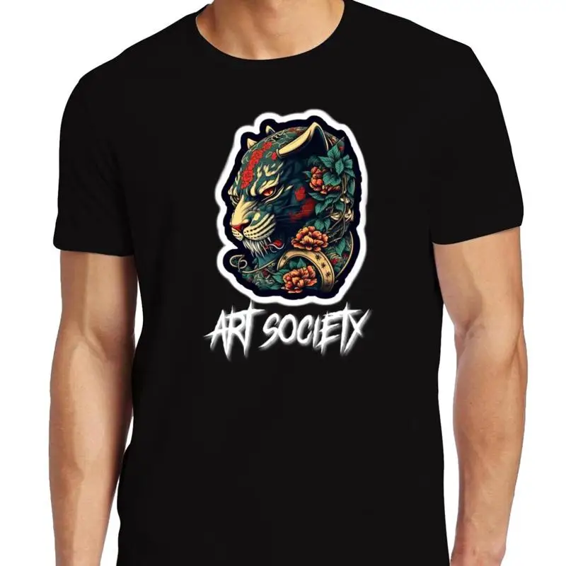 Фото НОВАЯ ЧЕРНАЯ футболка Art Society PANTHER с чернилами VOL 1, МАЛЕНЬКАЯ, 3 МОДА, ОГРАНИЧЕННАЯ №1