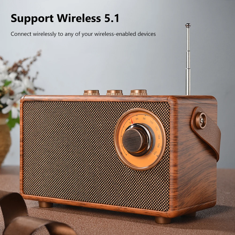

Беспроводная Bluetooth-Колонка в ретро-стиле с FM-радио