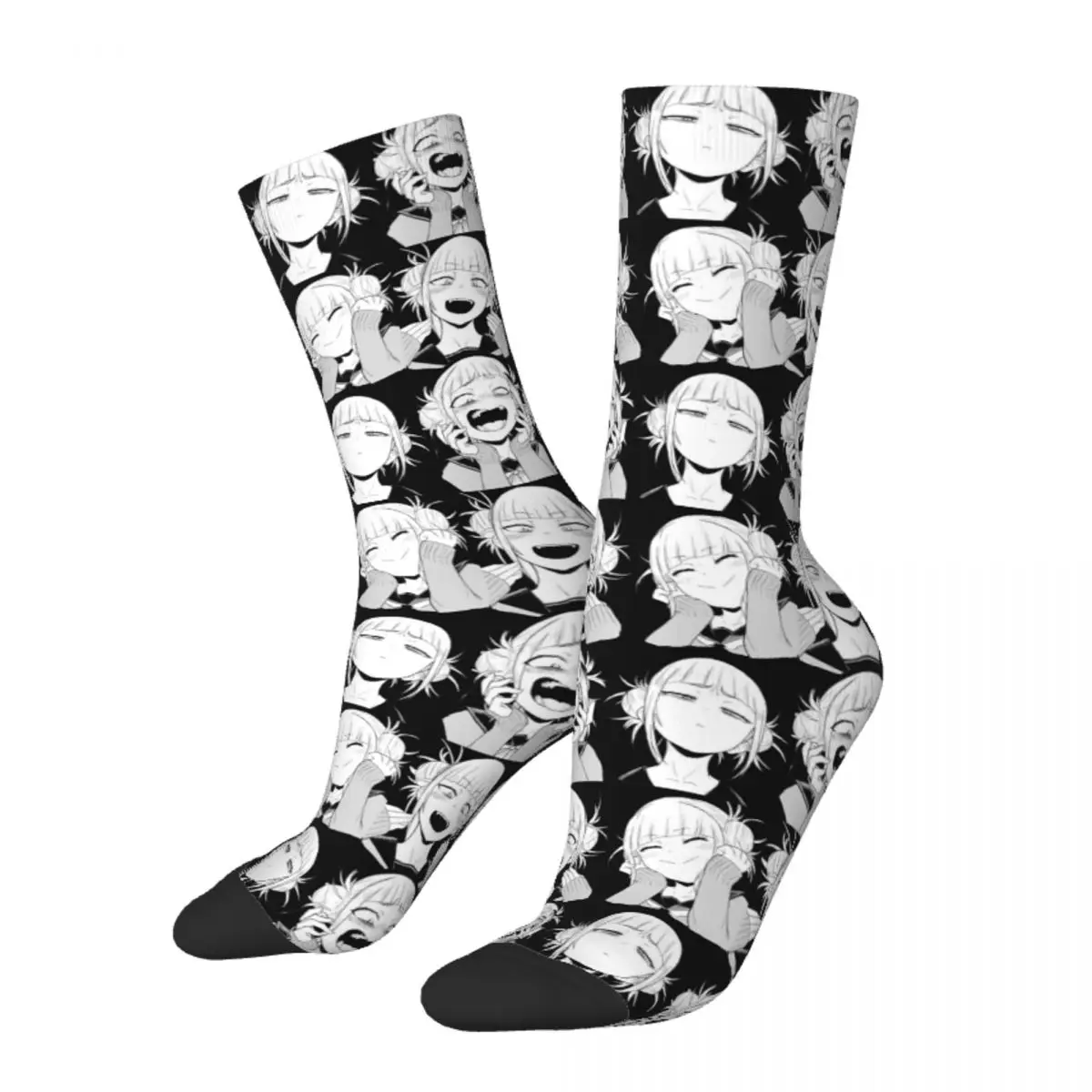 

Autumn Winter Retro Unisex Himiko Toga Face Socks Boku No My Hero Academia Manga Non-slip Sports Socks