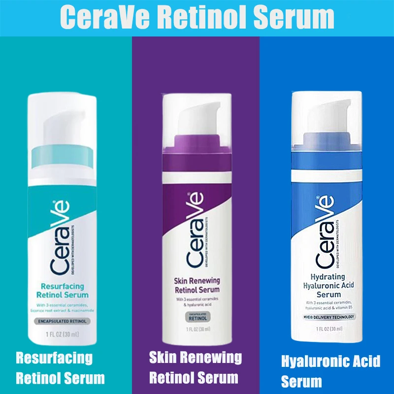 

30ml Original CeraVe Skin Resurfacing Retinol Serum Renewing Hydrating Moisturizing Repairing Essence For Smoothing Fine Lines