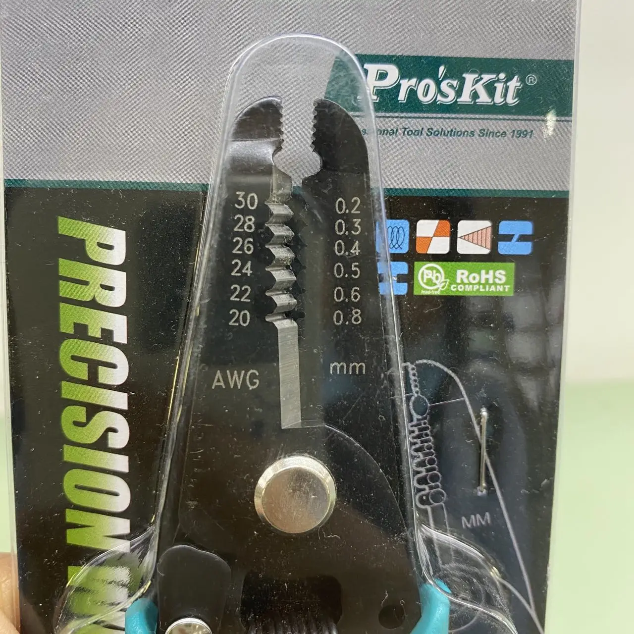 Original Pro'sKit 8PK-3001D Professional Precision 7-in-1 Electronic Wire Stripper (AWG30/28/26/24/22/20) Precision Pliers