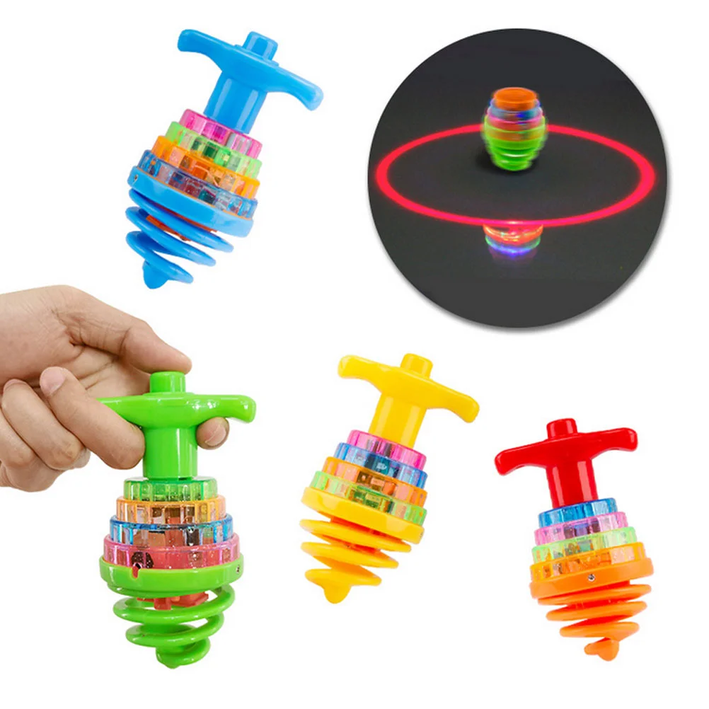 4 шт. игрушки тверкинг красочный мигающий топ забавная игрушка детские прыгающие