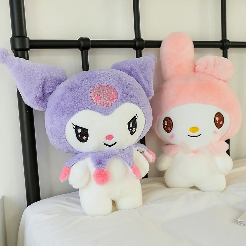 

Плюшевая Игрушка Аниме Sanrio из мультфильма My Melody Kuromi, мягкая плюшевая кукла, подушка для сна, милые игрушки для девочек, подарки на день рожде...